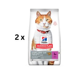 Сухой кормдля стерилизованных кошек  Hill's SP Feline с уткой, 3 кг (2 упаковки по 1.5 кг)  цена и информация | Сухой корм для кошек | pigu.lt