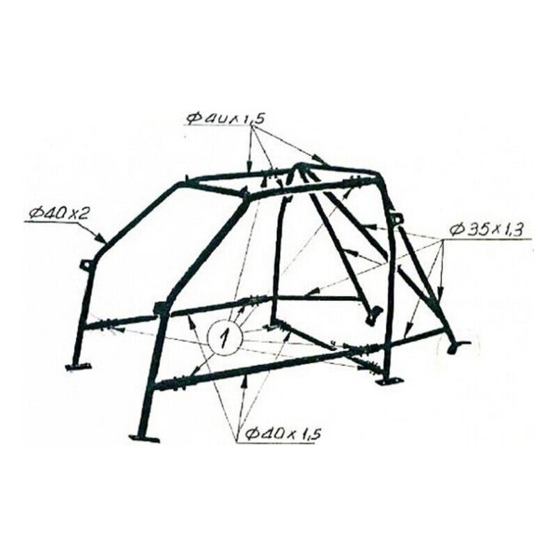 Saugos lankas Roll Cage OMP AB/106/126 цена и информация | Auto reikmenys | pigu.lt