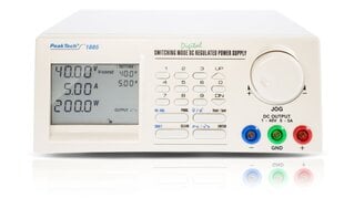Laboratorinis maitinimo šaltinis PeakTech® P 1885 DC 1 - 40V/0 - 5A su USB kaina ir informacija | Maitinimo šaltiniai | pigu.lt