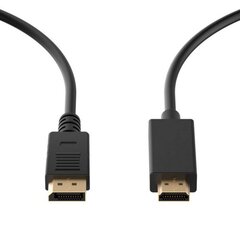 Кабель Displayport Ewent EC1430 HDMI Чёрный цена и информация | Кабели и провода | pigu.lt