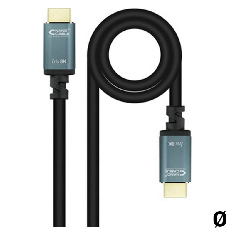 Nanocable HDMI 2.1, 1m цена и информация | Kabeliai ir laidai | pigu.lt