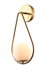 Sieninis šviestuvas GTV CIKLOP 2, 20cm, gold 5779 цена и информация | Настенные светильники | pigu.lt