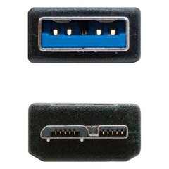 Кабель USB 3.0 A — Micro USB B NANOCABLE 10.01.110-BK Чёрный цена и информация | Кабели и провода | pigu.lt