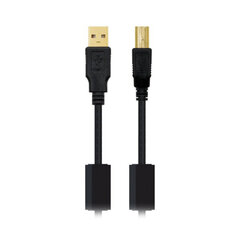 Nanaocable 10.01.120, USB 2.0 A/USB B, 5 m kaina ir informacija | Kabeliai ir laidai | pigu.lt