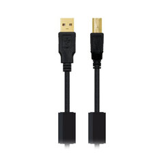 Кабель USB 2.0 A — USB B NANOCABLE 10.01.120 Чёрный цена и информация | Кабели и провода | pigu.lt