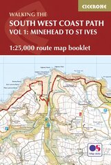 South West Coast Path Map Booklet - Vol 1: Minehead to St Ives: 1:25,000 OS Route Mapping цена и информация | Путеводители, путешествия | pigu.lt