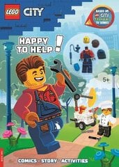 LEGO (R) City: Happy to Help! Activity Book (with Harl Hubbs minifigure) kaina ir informacija | Knygos mažiesiems | pigu.lt
