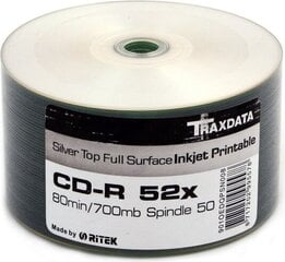 CD Traxdata CD-R 700 МБ 50 шт. цена и информация | Виниловые пластинки, CD, DVD | pigu.lt