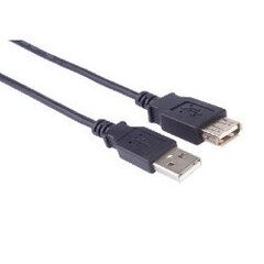 PremiumCord USB 2.0 Extension Cable, A-A, 0.5m, black цена и информация | Кабели для телефонов | pigu.lt