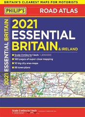 2021 Philip's Essential Road Atlas Britain and Ireland: (A4 Paperback) kaina ir informacija | Kelionių vadovai, aprašymai | pigu.lt