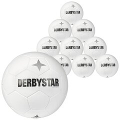 Futbolo kamuolių paketas (10) Derbystar Brillant TT Classic 22, balti, 5 dydis цена и информация | Футбольные мячи | pigu.lt