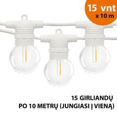 Lauko lempučių girlianda Tonro Glow balta, 150 m цена и информация | Гирлянды | pigu.lt