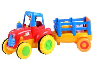 Traktorius su priedais kaina ir informacija | Žaislai kūdikiams | pigu.lt