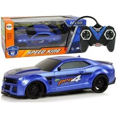 Nuotoliu būdu valdomas sportinis automobilis Lean Toys 1:24 Racing Blue Tinted Windows kaina ir informacija | Žaislai berniukams | pigu.lt