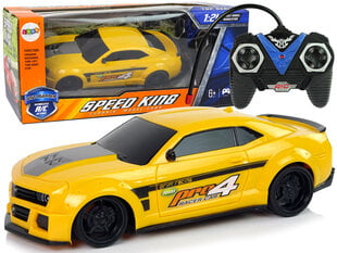 Lean toys RC sportinis automobilis 1:24 lenktyninis geltonas kaina ir informacija | Žaislai berniukams | pigu.lt