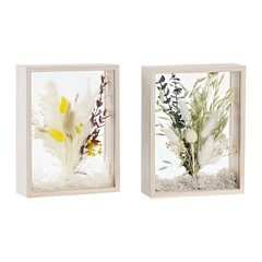 Декоративный цветок DKD Home Decor 16 x 6 x 21 cm Бежевый Зеленый Жёлтый Цветы (2 штук) цена и информация | Искусственные цветы | pigu.lt