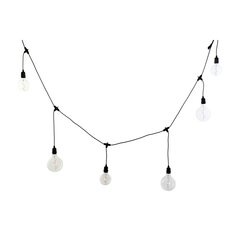 LED žibintų vainikas DKD Home Decor Juoda E27 (12 x 25 x 650 cm) kaina ir informacija | Girliandos | pigu.lt