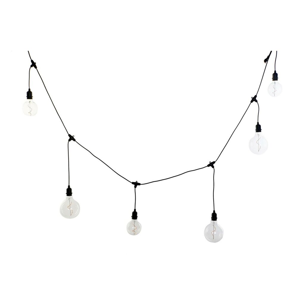 LED žibintų vainikas DKD Home Decor Juoda E27 (12 x 25 x 650 cm) kaina ir informacija | Girliandos | pigu.lt