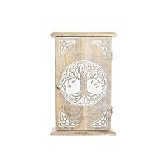 Raktų spintelė DKD Home Decor 18x7,5x 28cm, ruda/balta kaina ir informacija | Svetainės spintelės | pigu.lt