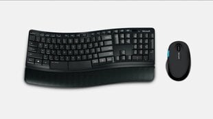Беспроводная клавиатура и мышь Microsoft Sculpt Comfort Desktop, черного цвета цена и информация | Клавиатуры | pigu.lt