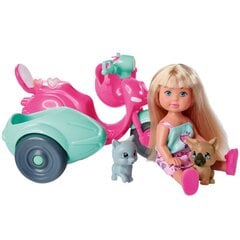 Lėlė Evi ant paspirtuko su šunimi ir kačiuku Simba kaina ir informacija | Žaislai mergaitėms | pigu.lt