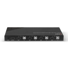 Lindy 4 Port HDMI 18G, USB 2.0 & Audio KVM Switch kaina ir informacija | Komponentų priedai | pigu.lt