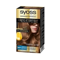 Постоянная краска Olio Intense Syoss Nº 6,80 Карамельно-светлый цена и информация | Краска для волос | pigu.lt