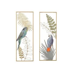 Настенный декор DKD Home Decor Попугай, 31 x 5.7 x 89.5 см, 2 шт. цена и информация | Детали интерьера | pigu.lt