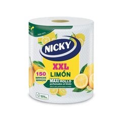 Бумажные полотенца для кухни Nicky Лимонный XXL 150 штук цена и информация | Туалетная бумага, бумажные полотенца | pigu.lt