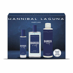 Набор косметики Hannibal Laguna Barock & Roll EDT для мужчин: Туалетная вода 100 мл + туалетная вода 30 мл + гель для душа 200 мл цена и информация | Мужские духи | pigu.lt