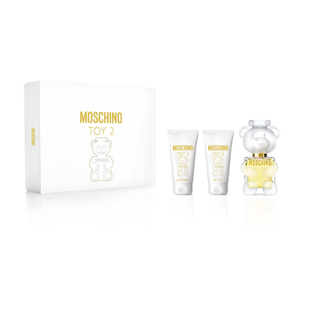 Rinkinys Moschino Toy Boy2 moterims/vyrams: tualetinis vanduo EDT, 50 ml + dušo želė, 50 ml + kūno losjonas, 50 ml цена и информация | Kvepalai moterims | pigu.lt