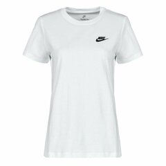 Marškinėliai moterims Nike NSW Club Tee DN2393, balti цена и информация | Женские футболки | pigu.lt