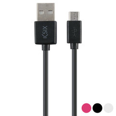 Kabelis USB - mikroUSB Ksix, 1 m kaina ir informacija | Kabeliai ir laidai | pigu.lt