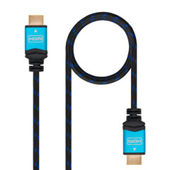 HDMI кабель TooQ 10.15.37 V2.0 черно-синий цвет цена и информация | Кабели и провода | pigu.lt