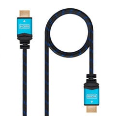 HDMI kabelis TooQ 10.15.37 V2.0 Juoda Mėlyna kaina ir informacija | Kabeliai ir laidai | pigu.lt