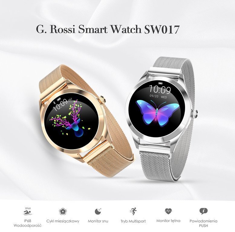 G. Rossi SW017 Rose Gold/White kaina ir informacija | Išmanieji laikrodžiai (smartwatch) | pigu.lt