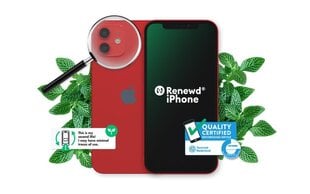 Renewd® iPhone 12 Mini 64GB Red цена и информация | Мобильные телефоны | pigu.lt