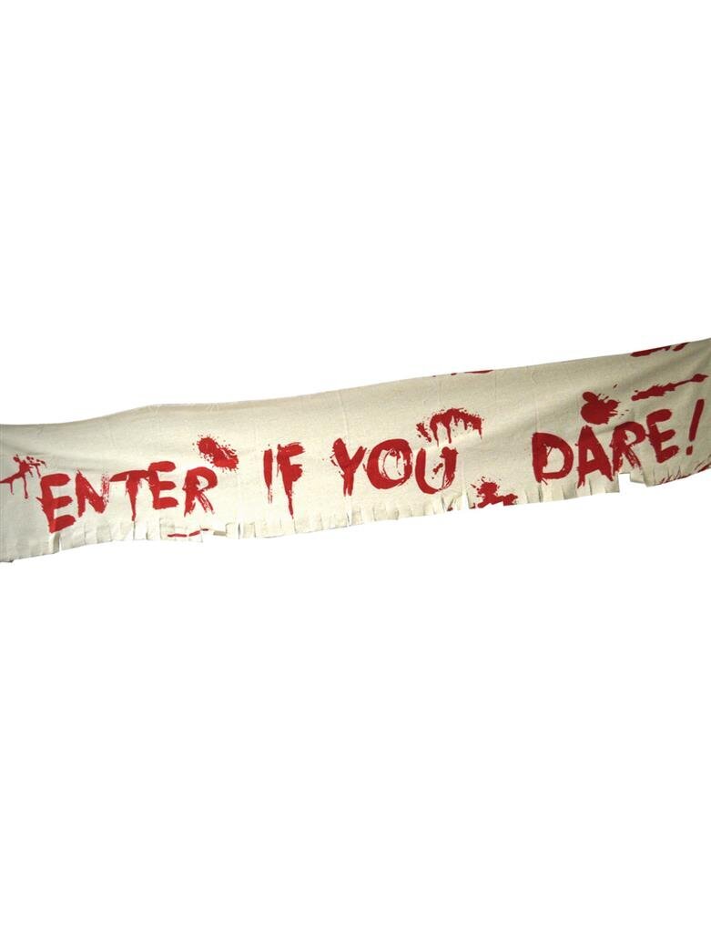 Girlianda-plakatas "Enter if you dare" (1,80 m) kaina ir informacija | Dekoracijos šventėms | pigu.lt