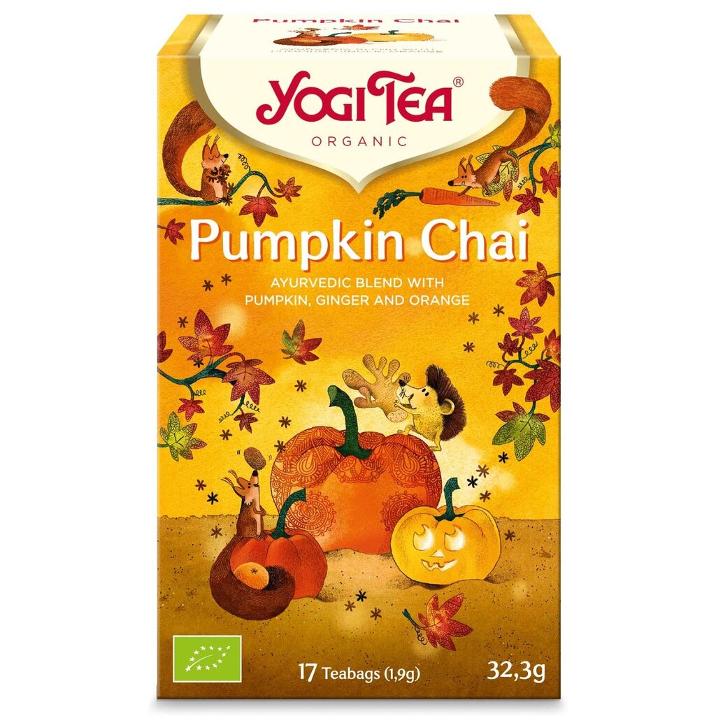 Yogi Tea Pumpkin Chai prieskoninė arbata, 17 pakelių kaina ir informacija | Arbata | pigu.lt