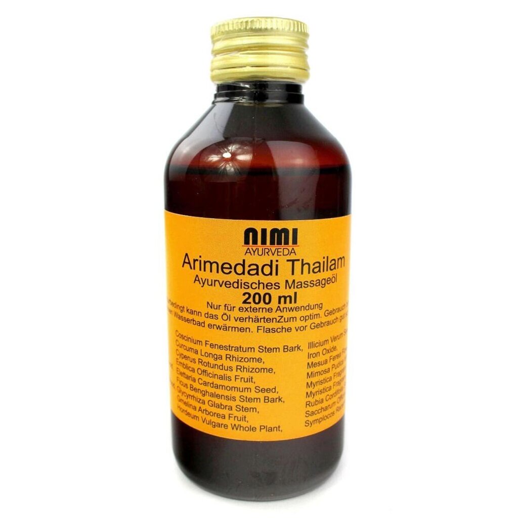 Galvos masažo aliejus Nimi Ayurveda Arimedadi Thailam, 200 ml цена и информация | Eteriniai, kosmetiniai aliejai, hidrolatai | pigu.lt