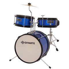 Набор детских барабанов из 3 частей Divarte Kid Drumset BL цена и информация | Ударные инструменты | pigu.lt