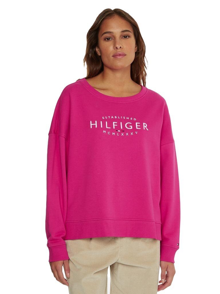 Tommy Hilfiger moteriškas džemperis 50092, rožinis kaina ir informacija | Džemperiai moterims | pigu.lt