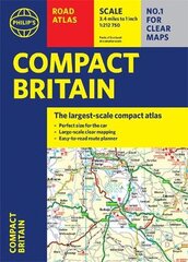 Philip's Compact Britain Road Atlas: (Flexi A5) цена и информация | Путеводители, путешествия | pigu.lt