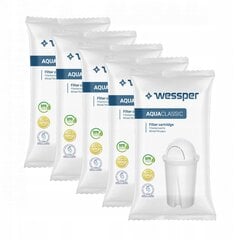 Wessper AquaClassic, 5 шт. цена и информация | Фильтры для воды | pigu.lt