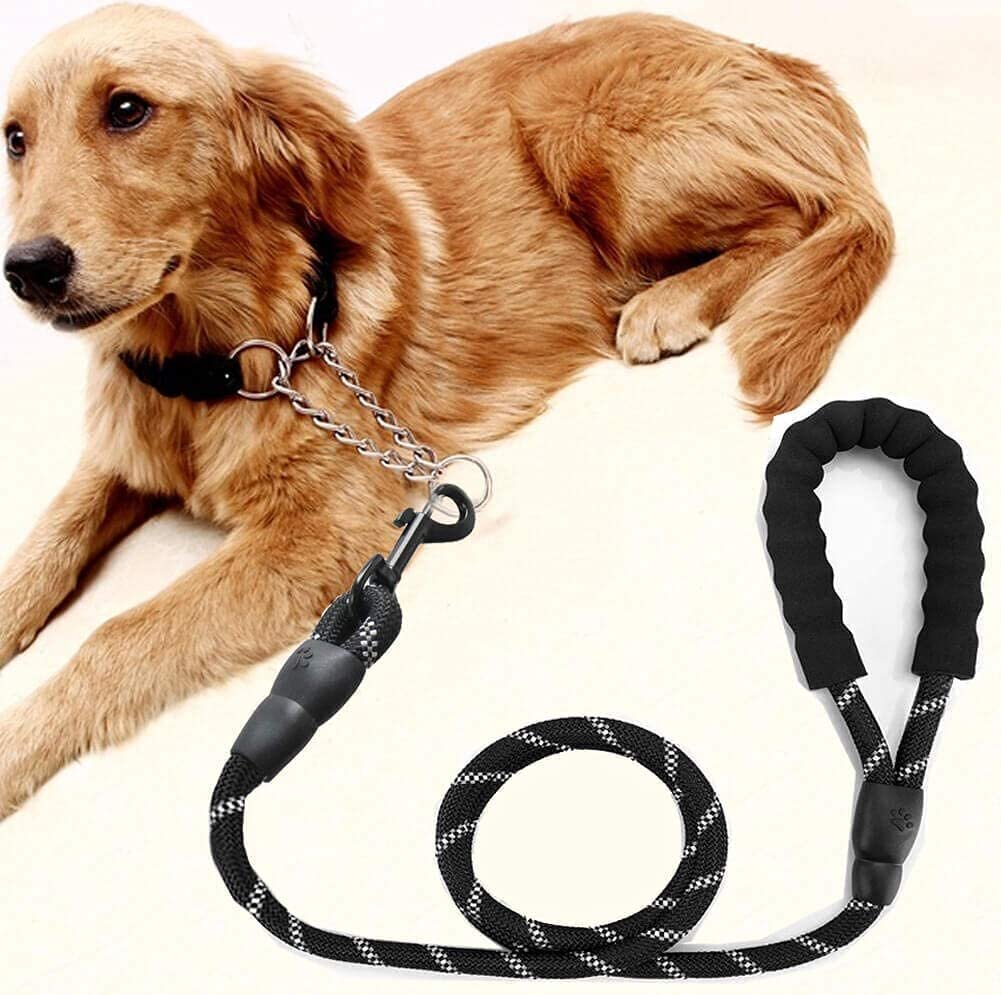Šuns pavadėlis su ekskrementų maišelių dėklu Pets Corner, juodas kaina ir informacija | Pavadėliai šunims | pigu.lt