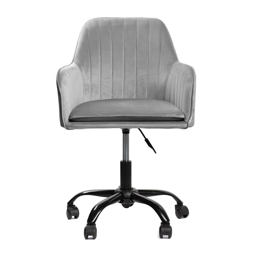 TEILL veliūrinė pasukama kėdė pilka 55x54,5x80-90cm kaina ir informacija | Biuro kėdės | pigu.lt