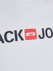 Jack & Jones marškinėliai berniukams 12212865, balti kaina ir informacija | Marškinėliai berniukams | pigu.lt