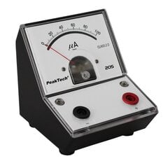 Analoginis amperemetras PeakTech® P 205-02, - 0 ... 100μA DC kaina ir informacija | Mechaniniai įrankiai | pigu.lt