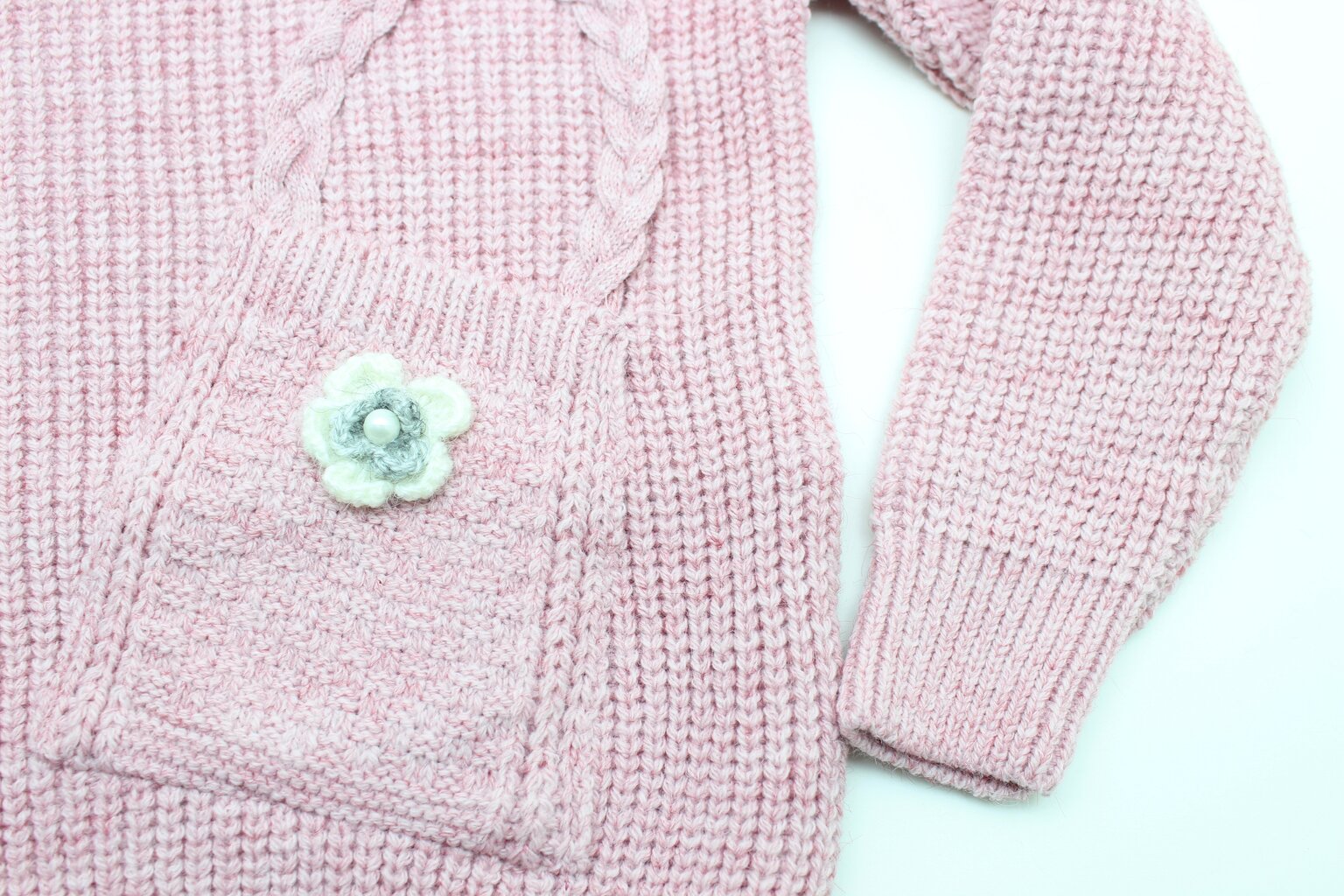Megztiniai mergaitėms su kišene kaina ir informacija | Megztiniai, bluzonai, švarkai mergaitėms | pigu.lt