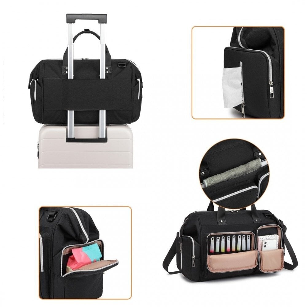 Kūdikio reikmenų krepšys Liam Black, juodas kaina ir informacija | Vežimėlių priedai | pigu.lt
